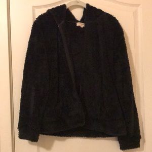 Black Fleece Zip up Hoodie